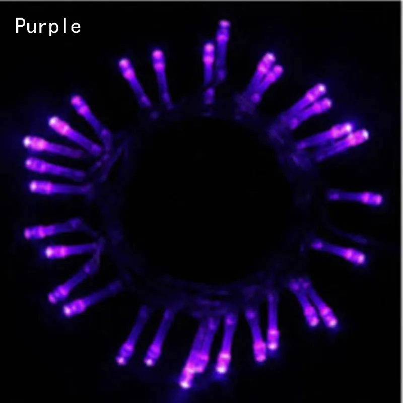 2 м 3 м 4 м 5 м 10 м светодиодный Сказочный свет 3* AA на батарейках водонепроницаемые рождественские огни для праздничное украшение для вечеринки, свадьбы - Испускаемый цвет: Фиолетовый