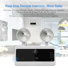 Двойной головок пожарный аварийный свет светодиод зарядка лампа освещение аварийный индикатор автоматическая мини-камера мониторинга безопасности Интеллектуальный