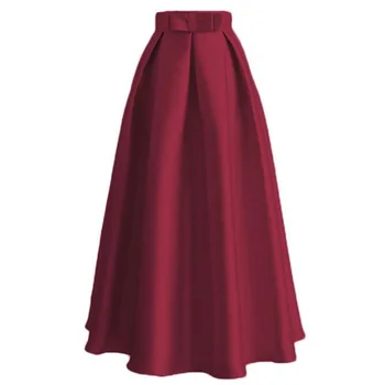 

Women Summer Party Skirts 2020 Islamic Muslim Clothing Elegant Long Women Formal Plus Size Maxi Pleated Skirt Female