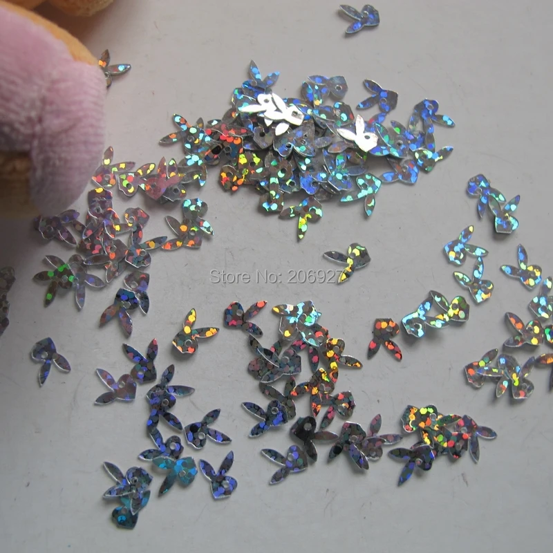 

GD20-4 20g/bag Cute Laser Silver Rabbit Nail Art Shinny Glitter Cute Decoration Nail Art Decoration