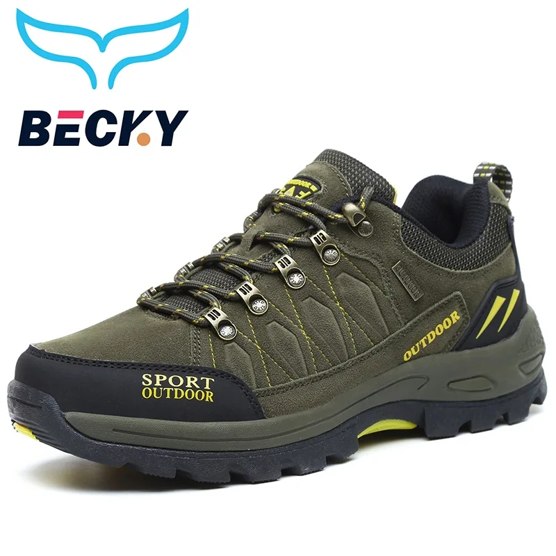 

High Quality Hiking Shoes Men Outdoor Sport Trekking Mountain excursion Climbing Athletic sneakers Shoes waterproof plus size 47