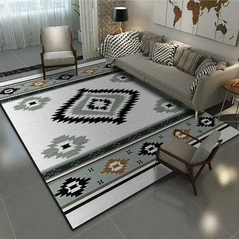 

Bohemia Ethnic style Carpets living room bedroom short crystal cashmere Printed Rugs European Bath Toilet Anti-skid Mat carpet