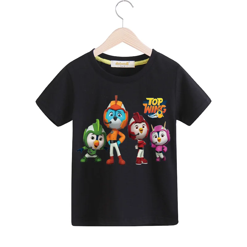 

Child Kids Cartoon Top Wing Print Tee Top Clothing Children Summer Short Sleeve T-shirts Costume Boys Girls Casual Tshirts TX157