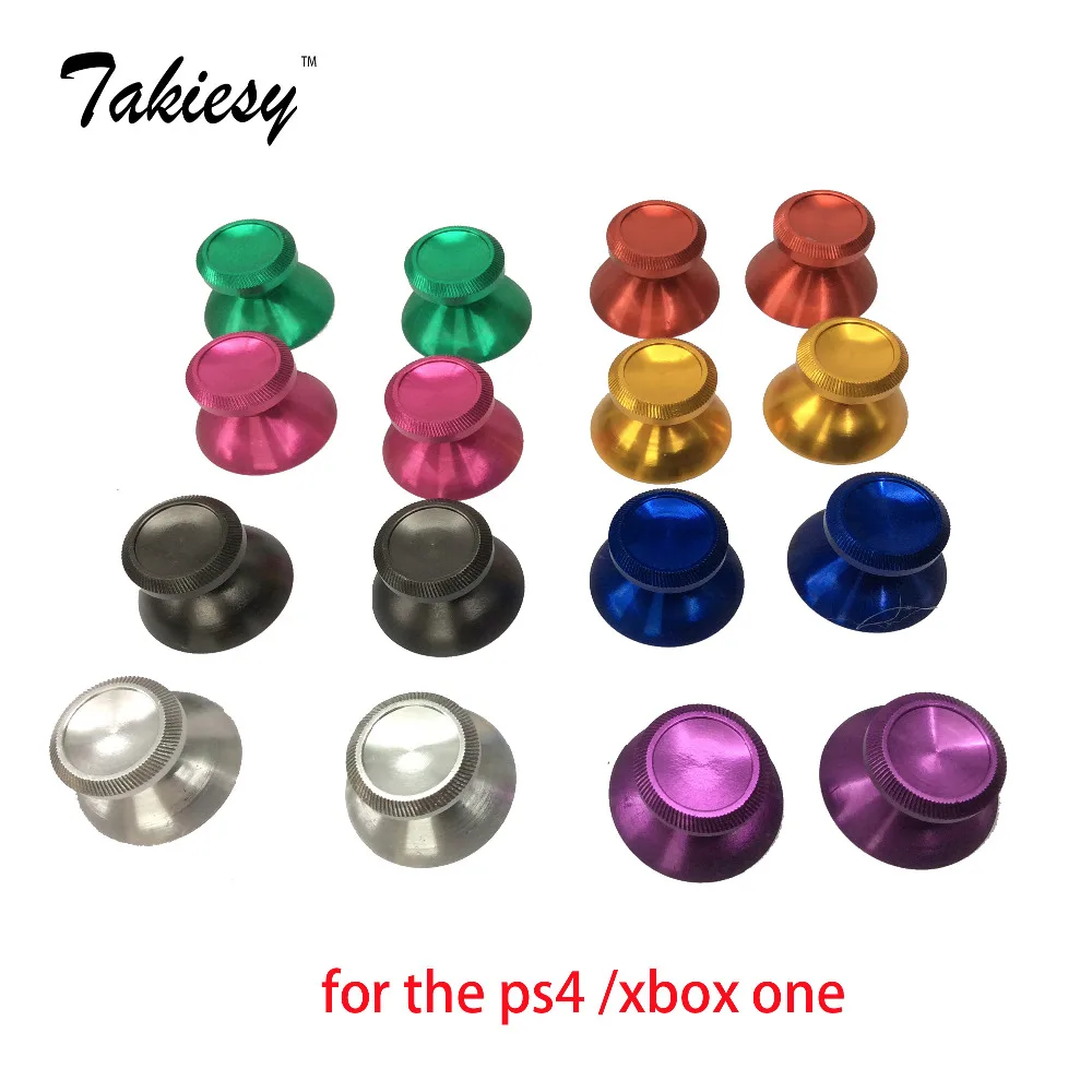 

10pcs/lot ps4 pro ps4 slim Aluminum Metal 3D Analog Joystick Cap Shell Mushroom Caps for PS4 Controller ps4 accessories
