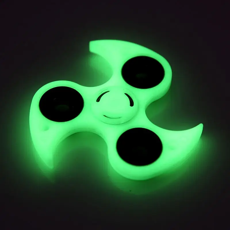 

Luminous Tri Fidget Hand Spinner Light in Dark EDC Tri-Spinner Batman Finger Toys Relieve Anxiety Autism ADHD for Child & Adult