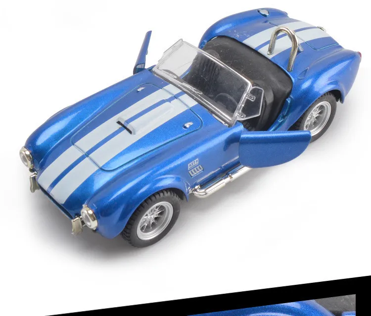 1:32 Ford Cobra 427 модель сплава, имитирующий звук и свет оттяните назад литье в кузове «Кабриолет»