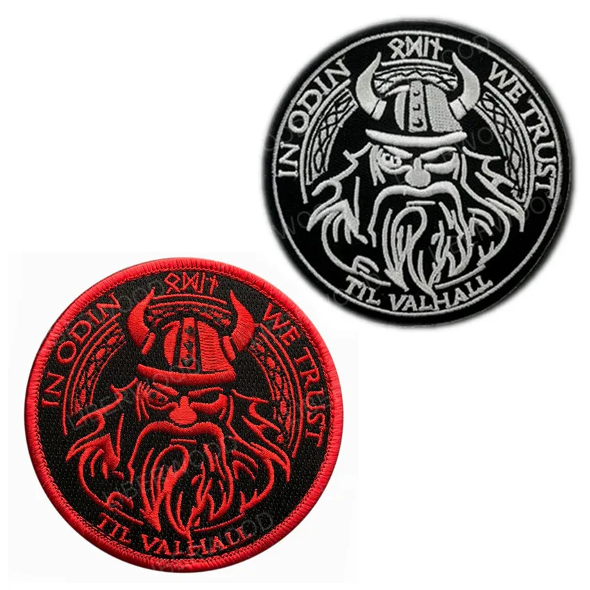 

In Odin We Trust Viking God Wolf in God Till Valhall Hook Tactical morale Patch Badge Applique for backpack