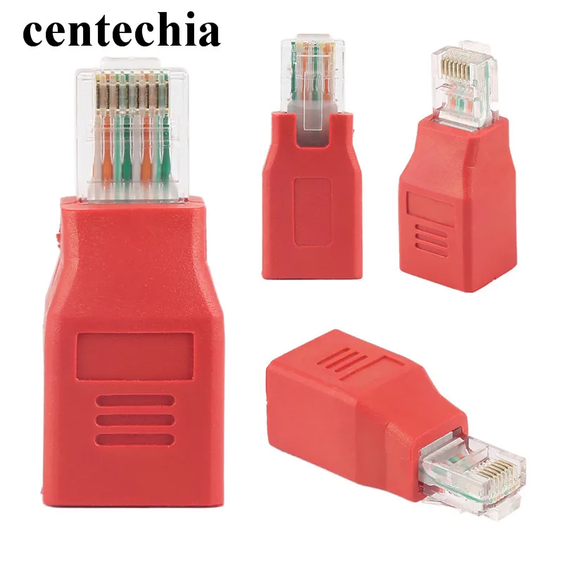 Красный адаптер Centechia RJ45 M/F Папа мама кабель для подключения компьютера прочный