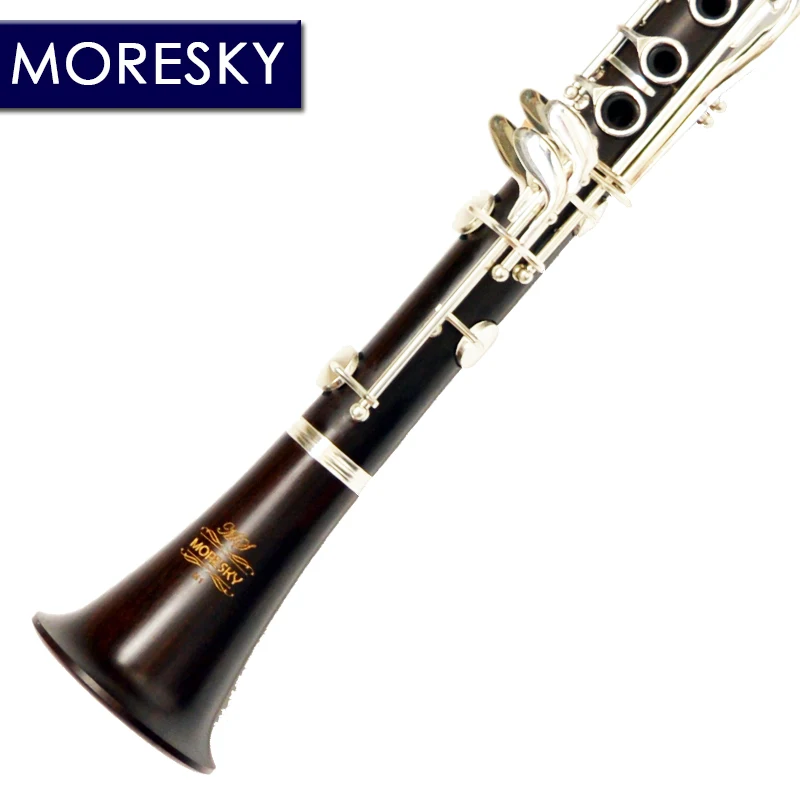 Professional Ebony Clarinet Bb 17 Key Silver plated copper Grenadilla Klarinet Sib M1 clarinet woodwind instrument clarinet and saxophone accessories
