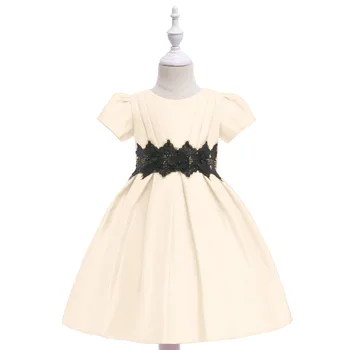 

Princess Lace Flower Girl Dresses 2019 Satin Girls Peagant Dresses First Communion Dresses