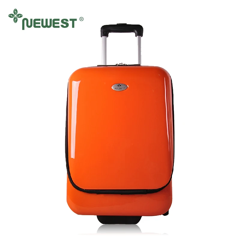 Free shipping Newest flip open cover trolley luggage chek box ABS+PC