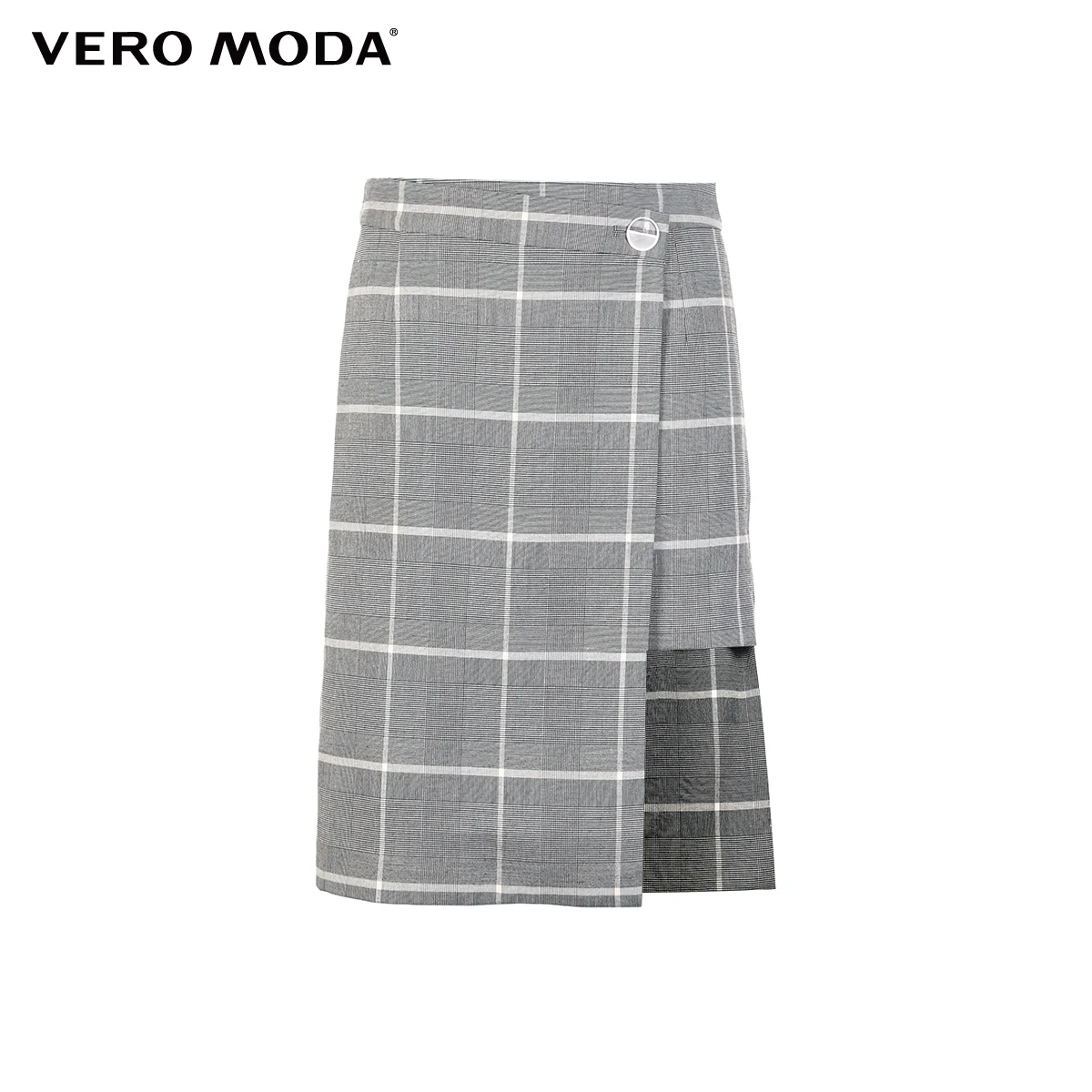 Vero Moda Женская клетчатая Асимметричная юбка миди с запахом | 318416508