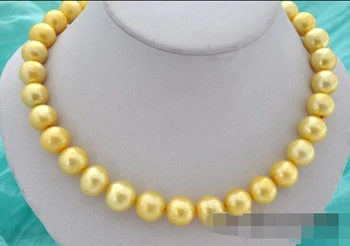 

FREE SHIPPING>>>17" 15mm round freshwater pearl necklace