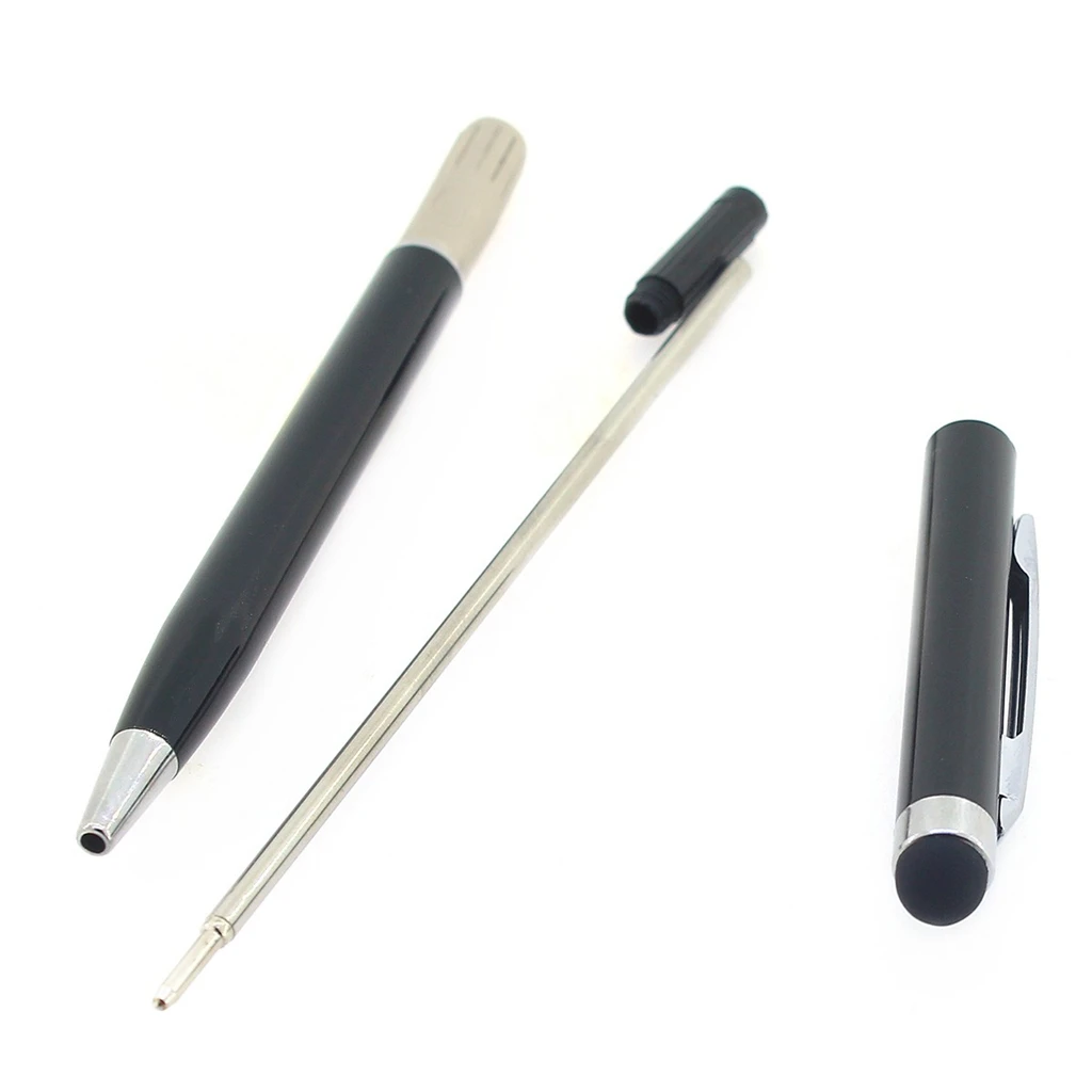 10x 2in1 Capacitive Stylus Pen/ Ballpoint Touchscreen Hand Writing Pen Black