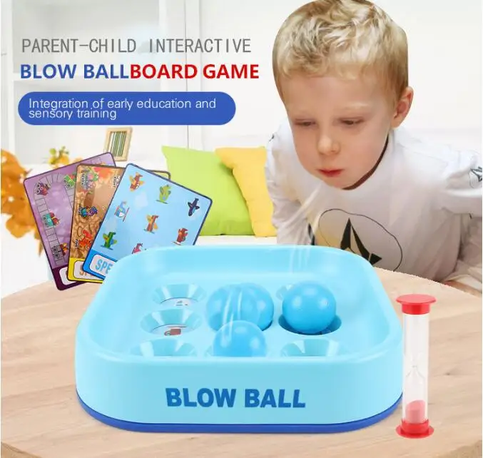 

Kids Montessori Blow Ball Vital Capacity Timing Game Kindergarten Ability Training Educational Autism Toys For Children