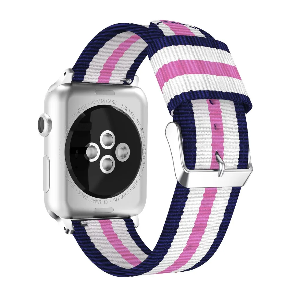 Ремешок Nato для Apple Watch band 42 мм/44 мм плетеный нейлоновый браслет iwatch 38 мм/40 apple watch 4 3