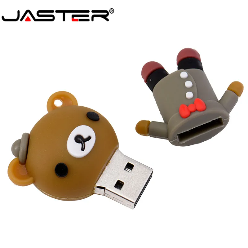 JASTER Свадебный мультяшный медведь pendrive 4 ГБ 8 16 32 64 Гб ручка для жениха usb флеш