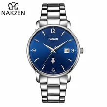 NAKZEN Male Casual Commerce Cool Watch Simple Wrist Watch Brand Luxury Men Quartz Watches Stainless Steel