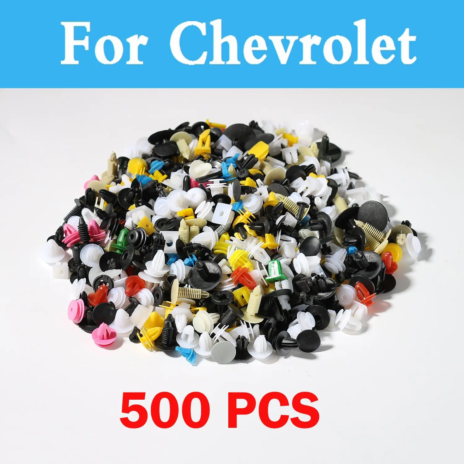 

500pcs Mixed Auto Bumper Clips Fastener Rivet Door For Chevrolet Hhr Impala Kalos Epica Equinox Evanda Lacetti Corvette Cruze