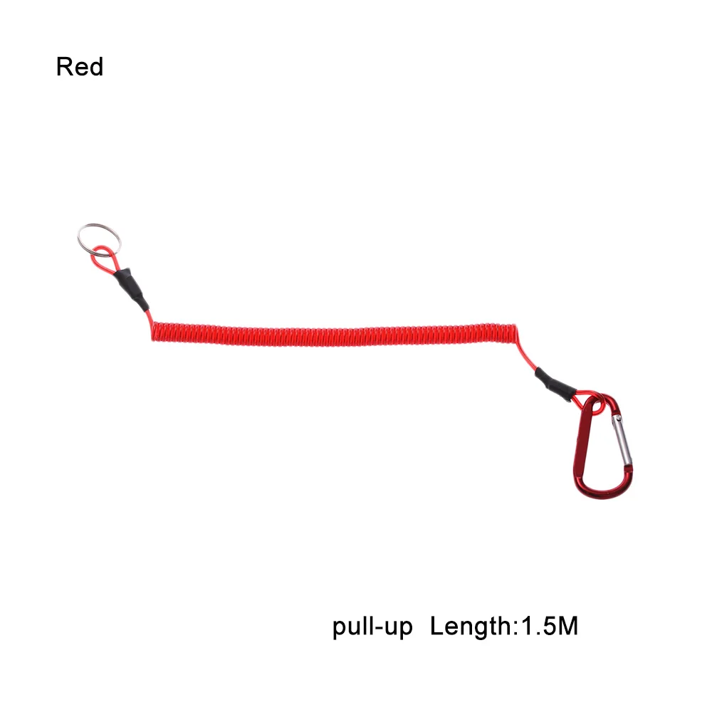 1 шт. 2,3 мм рыболовный шнур гребная веревка спиральные раздвижные крепежные плоскогубцы веревки 6 цветов рыболовная удочка леска рыболовные аксессуары - Цвет: 1.5m	red