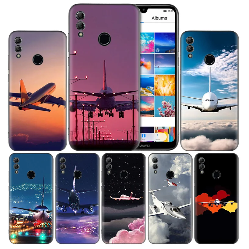 

wholesale Airplane Sunrise aircSilicone Case Cover for Huawei Honor 8X 8C 8A 8S 10 10i Lite Play V20 Y9 Y7 Y6 Y5 Prime 2018 2019