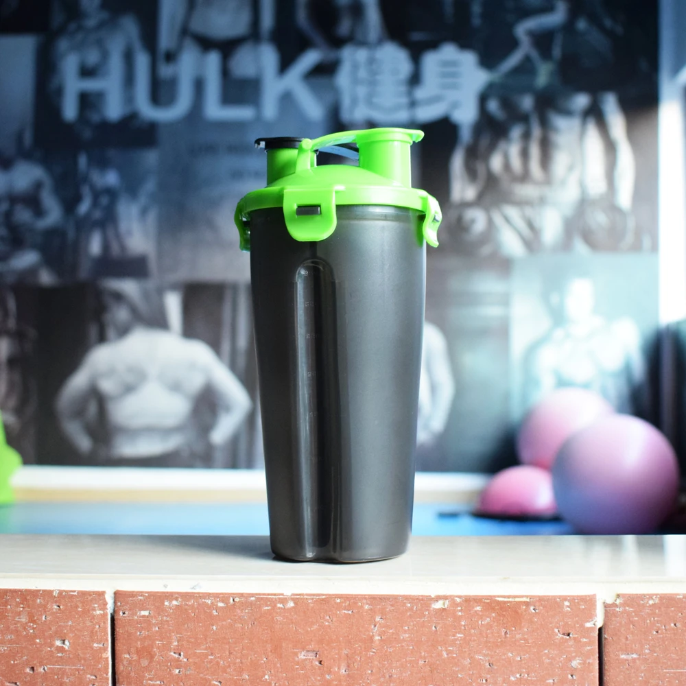 

Buildlife Green Dual Protein Powder Shaker Bottle 700ml PP Drinking Bottles Leakproof Mixer for Fitness Gift Durable Thicken
