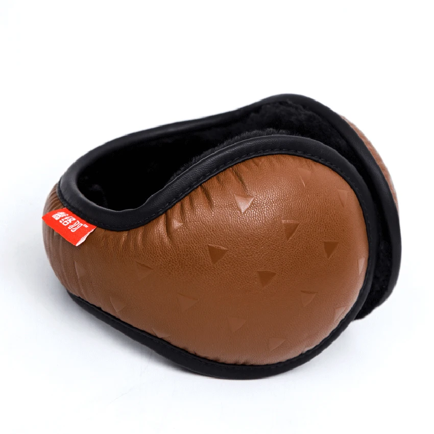 Winter Earmuffs for Men Foldable Ear Warmers British Style Plaid Plush Ear Muff