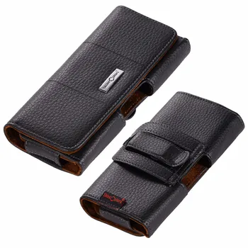 

YIANG Retro Black Waist Packs Fashion Men Small Mobile Phone Bag Belt Clip Second Layer Genuine Leather Waist Bag Factory OEM