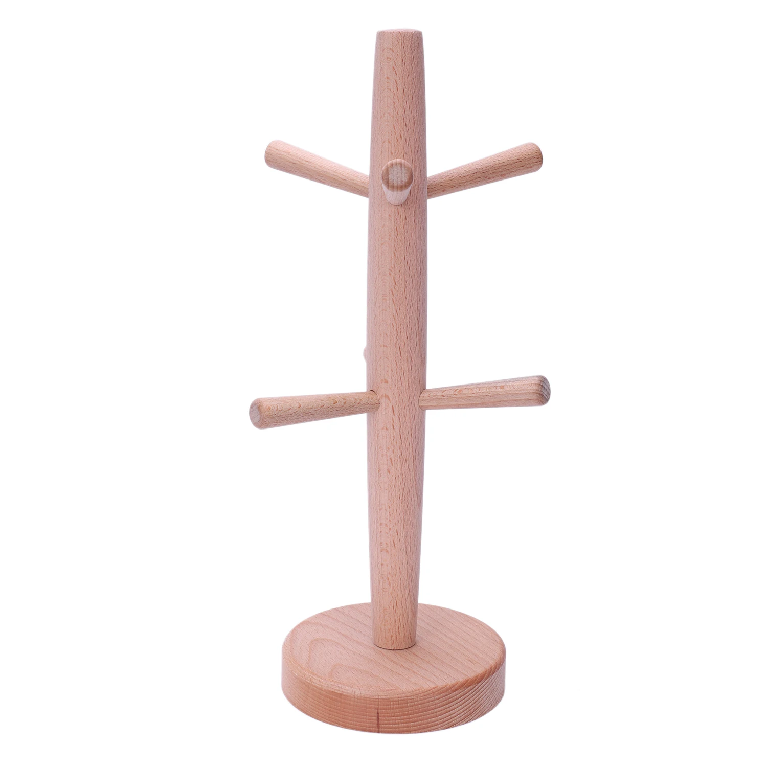 

1x Tree Shape Wood Coffee Tea Cup Storage Holder Stand Home Kitchen Mug Hanging Display Rack Drinkware Shelf With 6 Hooks