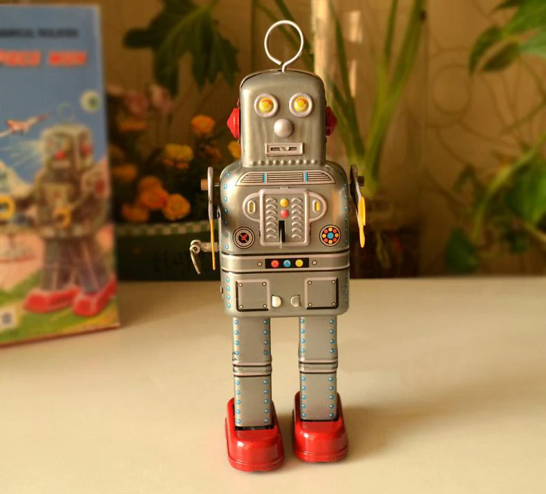 Clockwork classic retro tin toys Rare Clockwork Walking Robot