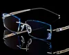 Eyesilove men myopia progressive glasses rimless diamond cutting finished myopia Glasses ultra-light Myopia Gradient Color blue ► Photo 1/5