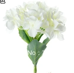 Hot sale!!! Single Silk Hydrangea Stem w/leaves in Multi Color ,FREE SHIPPING VIA Express