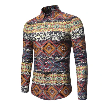

Men Shirt Long Sleeve High Quality Cheaper Shirts Mens Print Floral Slim Fit Casual Shirt Mens camisa masculina
