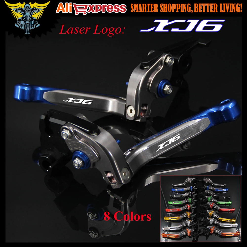 

Logo XJ6 Blue&Titanium CNC Adjustable Motorcycle Brake Clutch Levers For YAMAHA XJ6 DIVERSION 2009 2010 2011 2012 2013 2014 2015