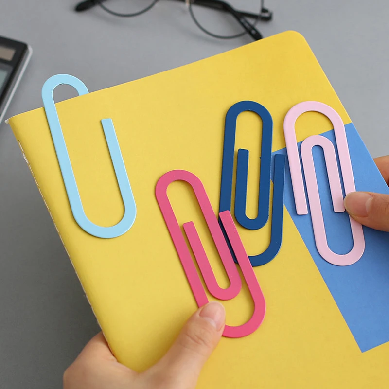 

2pcs Metal Bookmark Clips Postcard Photo Schedule Planner Notes Clip Letter Paper Clips Office School Supplies Kawaii Stationery