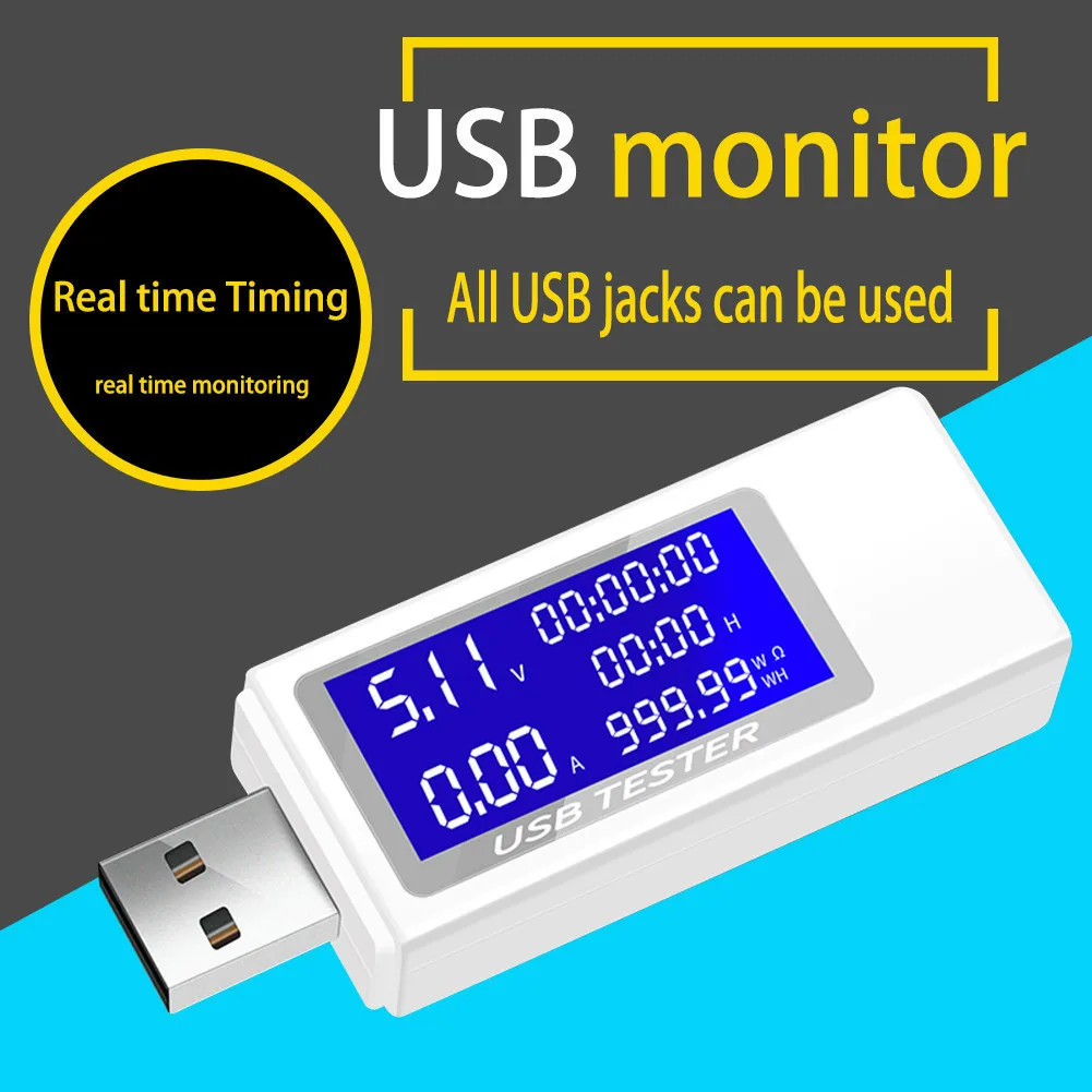 9 в 1 USB тестер цифровой измеритель напряжения тока Амперметр детектор Банк