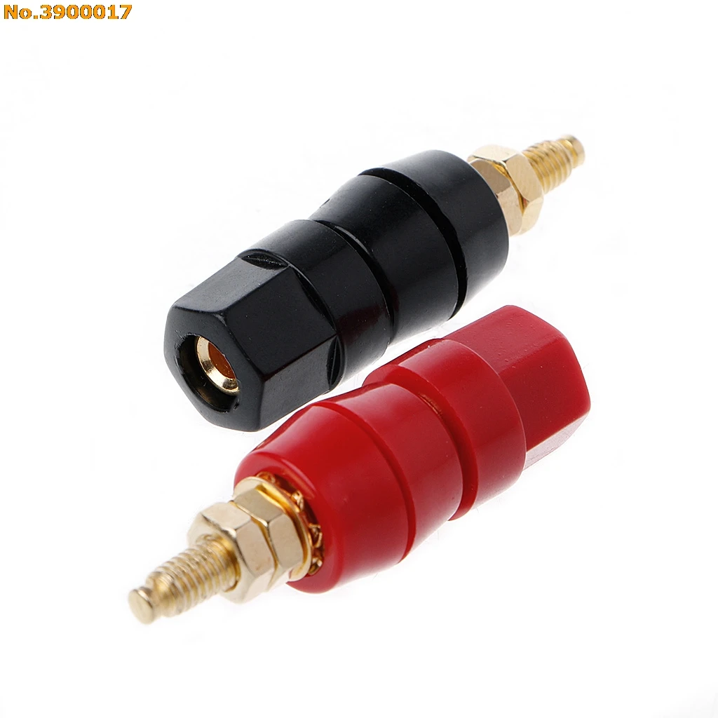 

2pcs/set 4mm Banana Plug Red Black Connector Amplifier Terminal Binding Post Speaker Jack