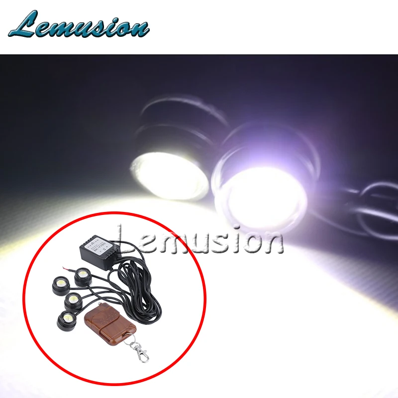 

4x Car Strobe Eagle Eye with Wireless Remote For Renault Duster Laguna Megane 2 3 Logan Captur Clio For Saab 9-3 9-5 93 For MG 3