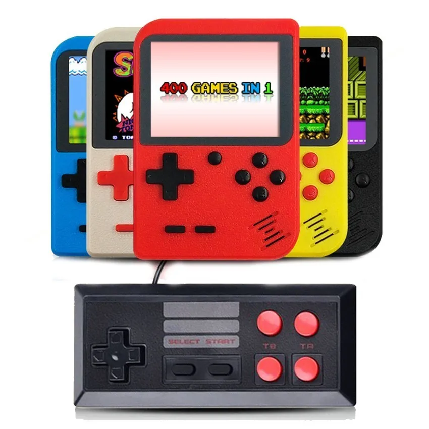 

Portable Handheld Game Players Retro Game Console Built-in 400 Games Support 2 Player 8-bit 3.0 Inch For Child Nostalgic