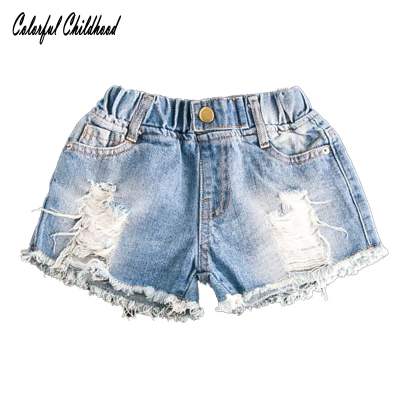 Baby girls shorts jeans holes summer cotton children's shorts kids ...