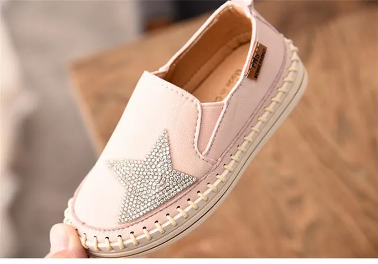 Sapatos para Meninas das Crianças de Outono Novos Strass Sapatos Pentagrama Lantejoulas Princesa Menina Preguiçoso Tênis Único 2020 5 de outono strass sapatos pentagrama lantejoulas princesa