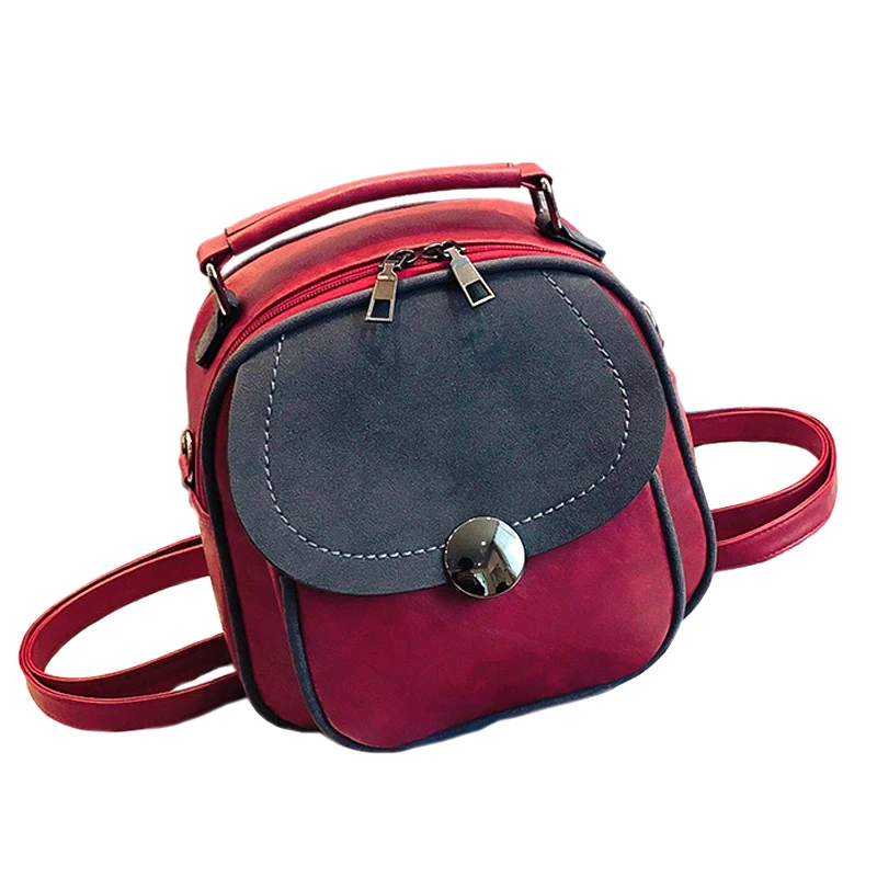 

Endpain New Leather Small Women Backpacks Zipper Shoulder Bag Female Phone Bags Lady Portable Backpack for Girls Casual Style