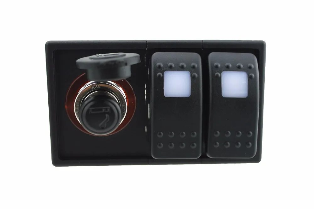 

IZTOSS DC 12V/24V LED Digital voltmeter Socket with rocker switch jumper wires and housing holder
