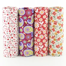 4 шт. 45x50 см красные рождественские хлопка поплина ткань жира квартале расслоение платье Швейные Ткань Лоскутный w4B1-1