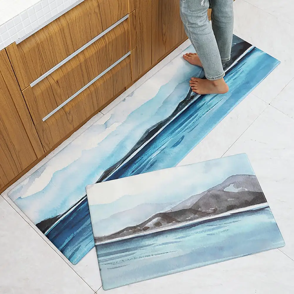 

LanLan Home PVC Leather Mat Waterproof Skid-proof Cushion Footpad for Kitchen
