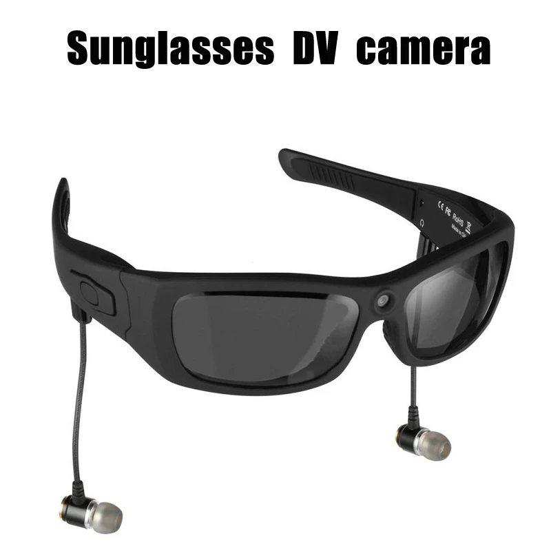 

1080P Headset Sports Glasses Camera with Bluetooth MP3 Player Sunglasses DV Driving Forensics Recorder Polarized Lens Camcorders