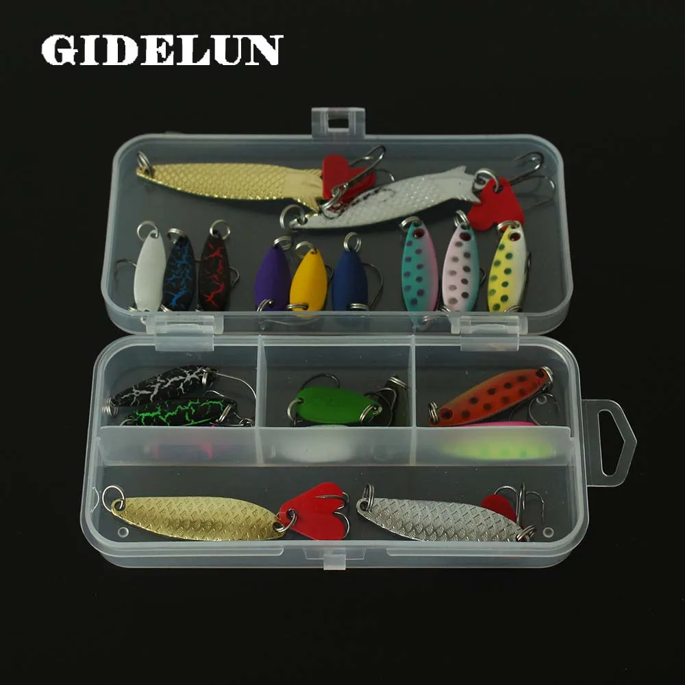 free shipping 21pcs spoon lure 1pcs fishing box 1.9g/2.1g/3g/5g/6g