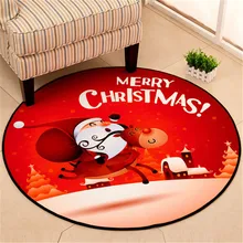 New Year Gift Marry christmas Round Tapete For Living Room Bedroom Home Decor Carpet Rug Children Kids Soft Play Mat