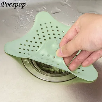 

POSEPOP Colorful PVC Kitchen Sink Filter Sewer Drain Hair Colanders Strainers Filter Sink Strainers Filter Bathroom Sink 4 Color