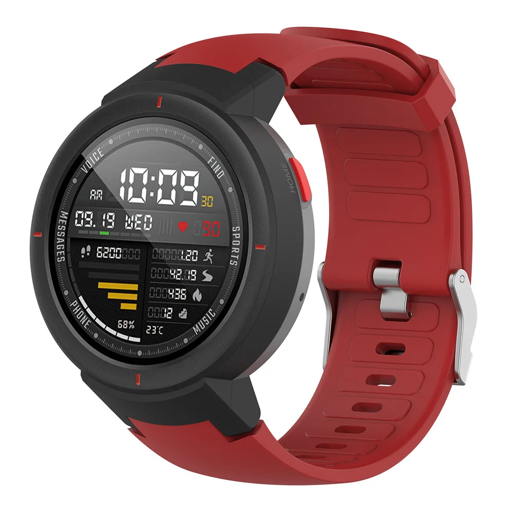 Силиконовый ремешок для часов Xiaomi Huami 3 Amazfit verge ремешок для часов сменный ремешок для AMAZFIT VERGE3 браслет на запястье ремешки - Цвет: Red